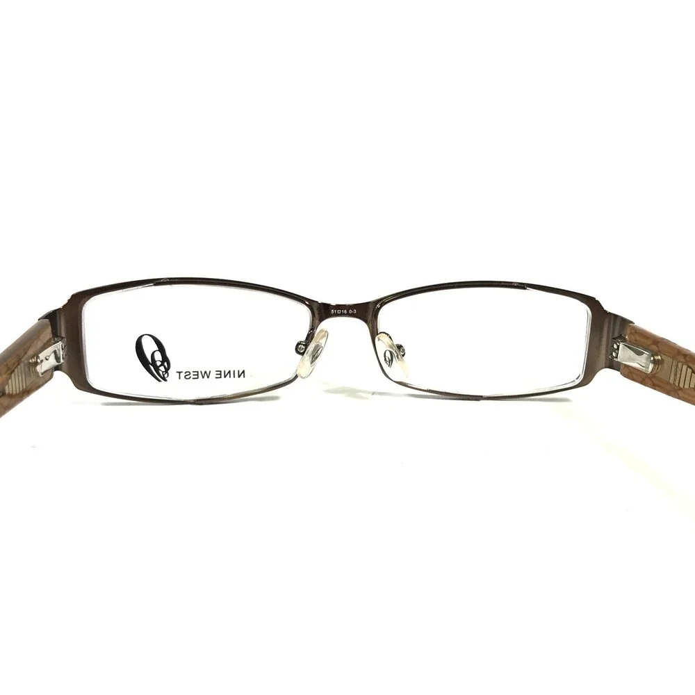 Nine West Eyeglasses Frames NW415 0W44 Brown Gold Rectangular 51-16-130
